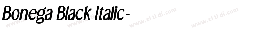 Bonega Black Italic字体转换
